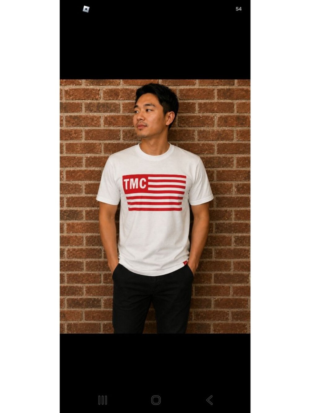 The Marathon Clothing TMC White T-Shirt Red Logo Graphic Mens Small 100% Cotton